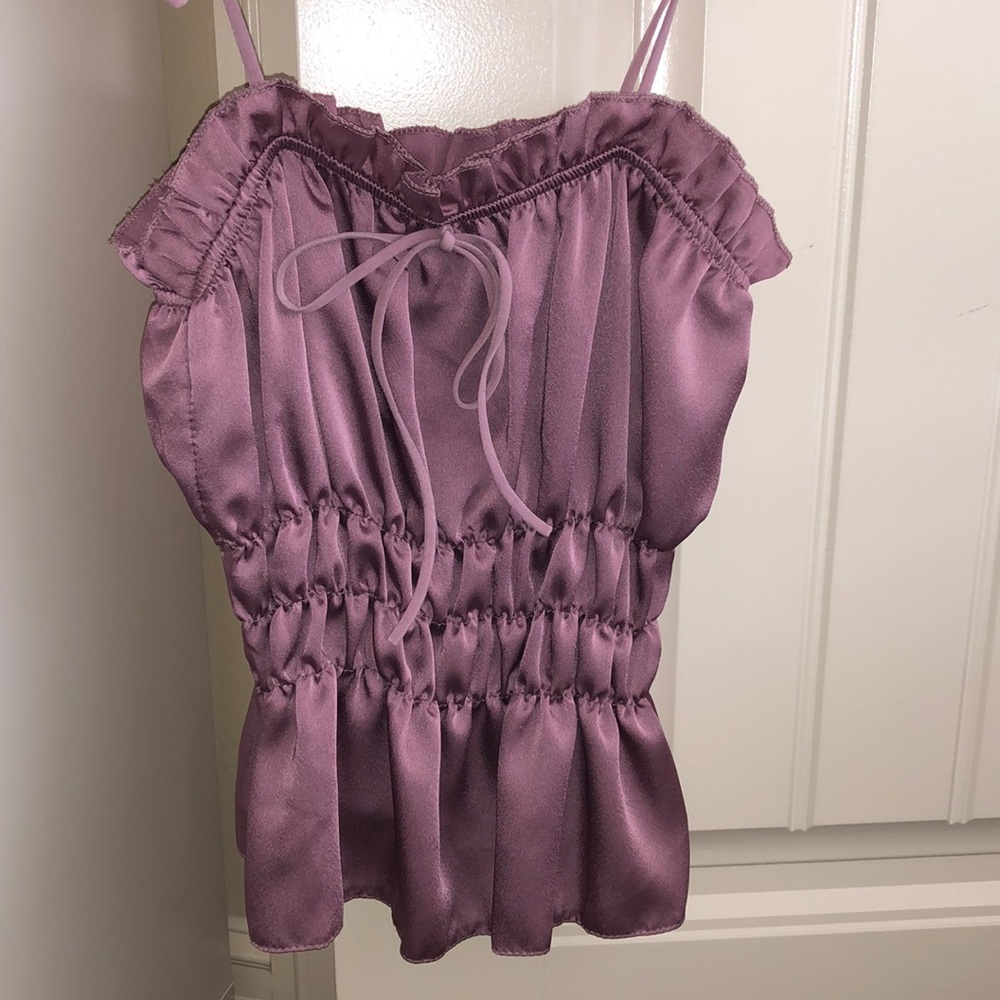 Boohoo satin top in a size small.